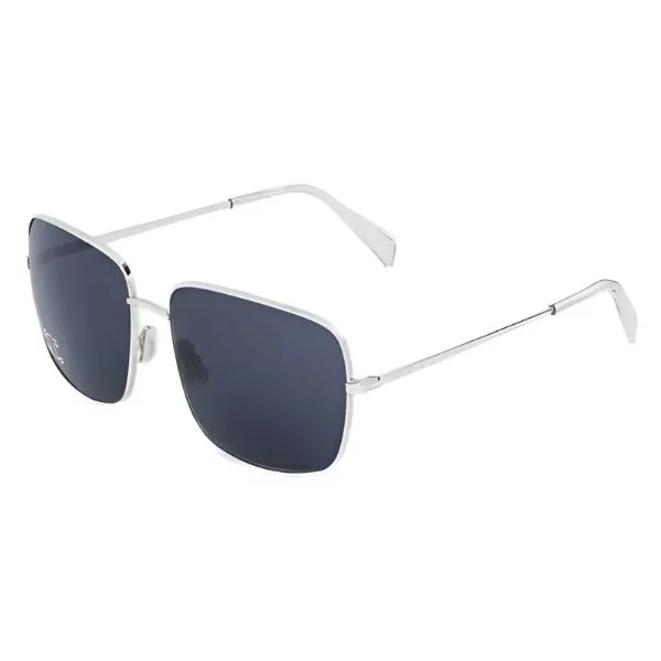 Kính Mát Celine Triomphe Rhinestone 01 Sunglasses In Metal With Crystals 4S284CMSB.36SV Màu Xám