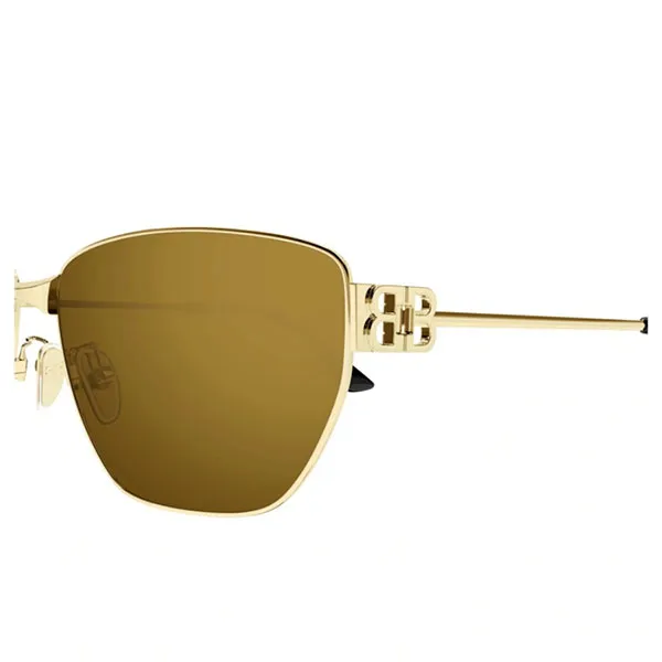 Kính Mát Unisex Balenciaga BB0337SK 003 Màu Nâu Vàng