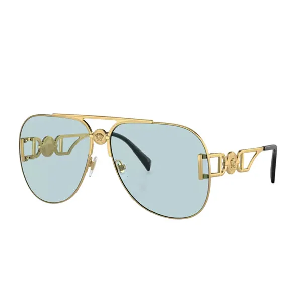 Kính Mát Unisex Versace Sunglasses 0VE2255 1002/163 Màu Xanh/Vàng Gold