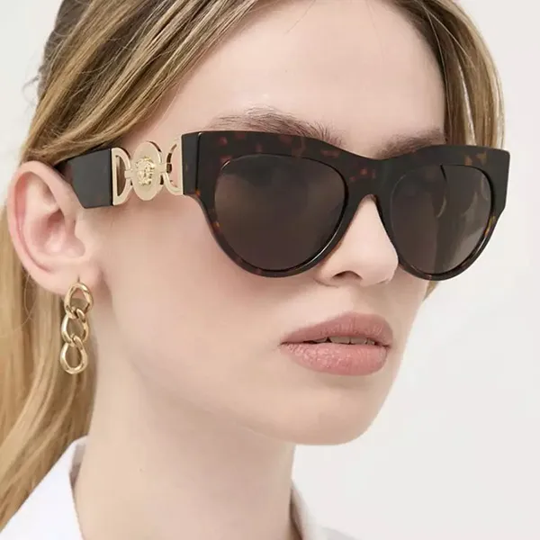 Kính Mát Nữ Versace Sunglasses 0VE4440U 108/356 Màu Nâu Havana - Kính mắt - Vua Hàng Hiệu