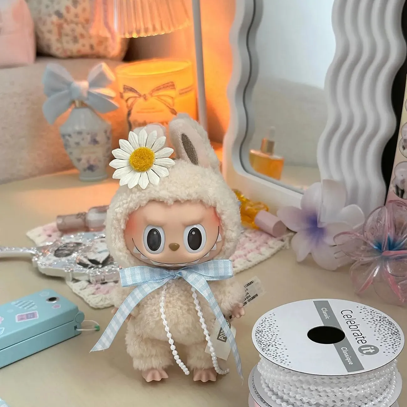 Móc Khóa Pop Mart Labubu Exciting Macaron Soymilk Màu Be - Phụ kiện - Vua Hàng Hiệu
