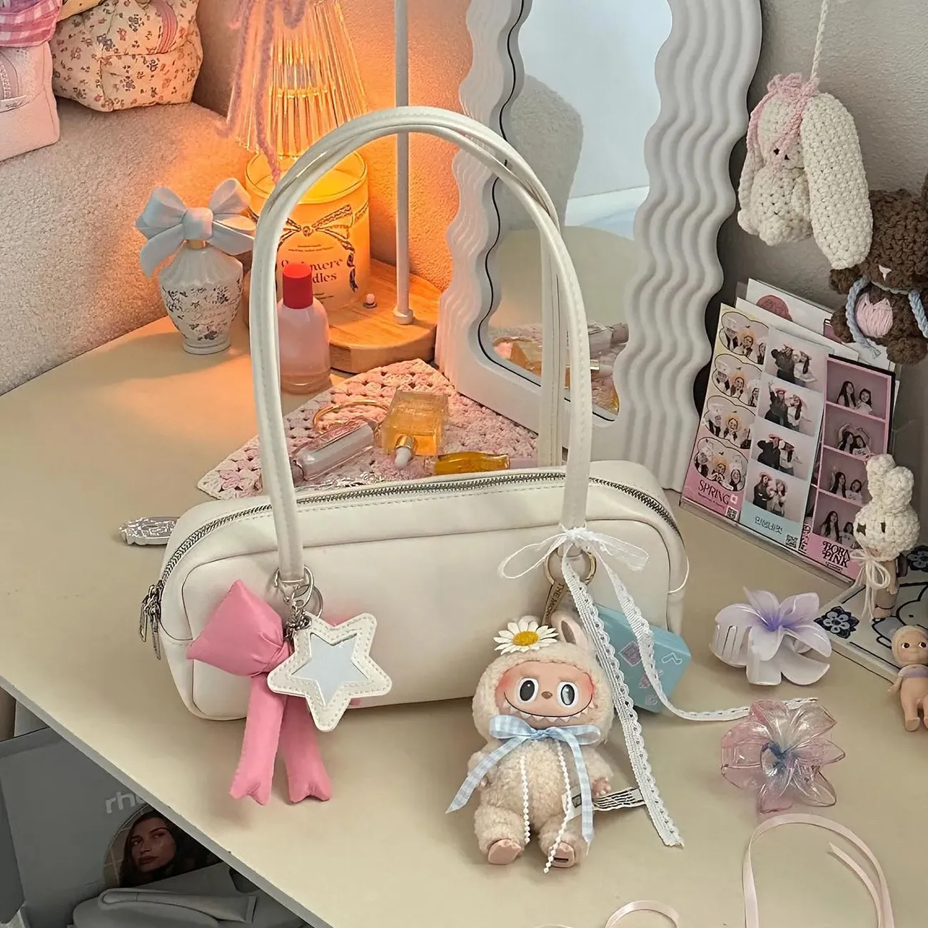 Móc Khóa Pop Mart Labubu Exciting Macaron Soymilk Màu Be - Phụ kiện - Vua Hàng Hiệu