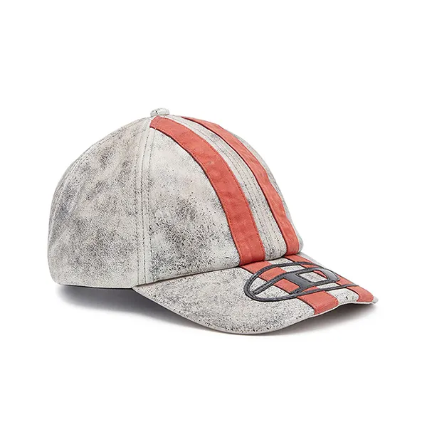Mũ Diesel C-Olav Logo Patch Leather Cap Màu Ghi Xám - Mũ nón - Vua Hàng Hiệu