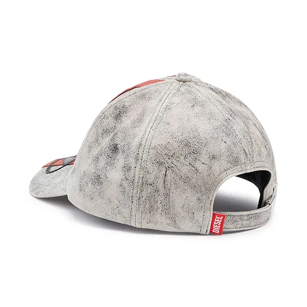 Mũ Diesel C-Olav Logo Patch Leather Cap Màu Ghi Xám - Mũ nón - Vua Hàng Hiệu