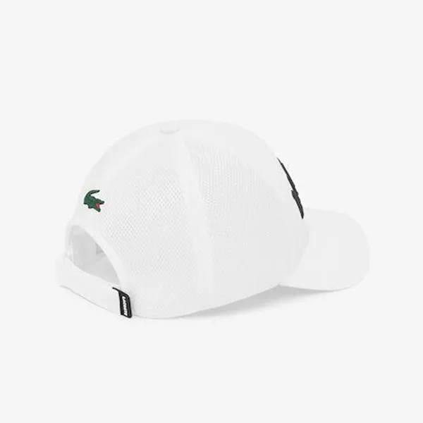 Mũ Lacoste Lettering Baseball Cap RK242E 70V Màu Trắng