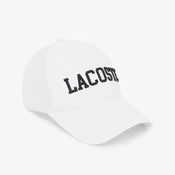 Mũ Lacoste Lettering Baseball Cap RK242E 70V Màu Trắng