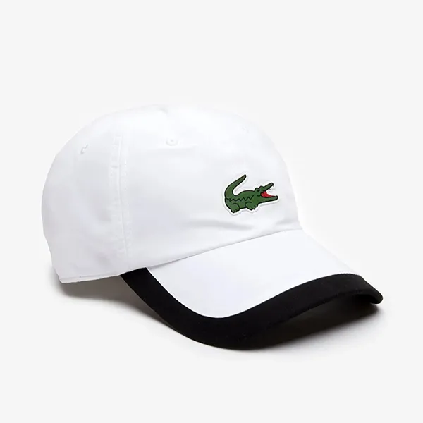 Mũ Unisex Lacoste Microfiber Sport Cap RK5398 AU8 Màu Trắng - Đen