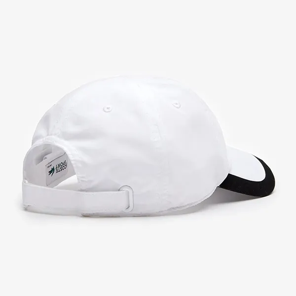 Mũ Unisex Lacoste Microfiber Sport Cap RK5398 AU8 Màu Trắng - Đen