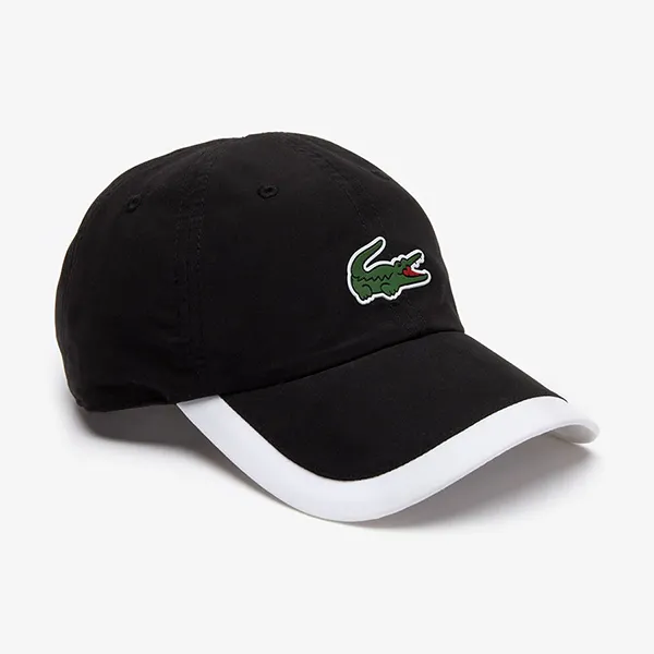 Mũ Lacoste Sport Contrast Border Lightweight Cap RK5398 258 Black Màu Đen
