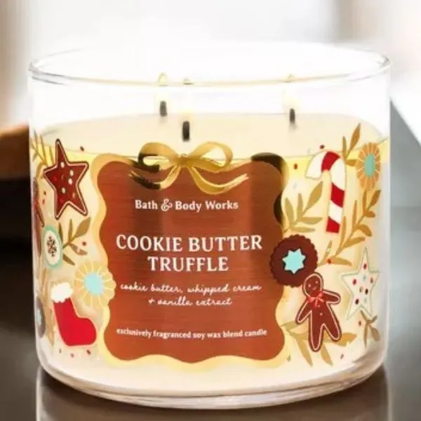 Nến Thơm Bath & Body Works Cookie Butter Truffle Candle 411g - Nến thơm - Vua Hàng Hiệu