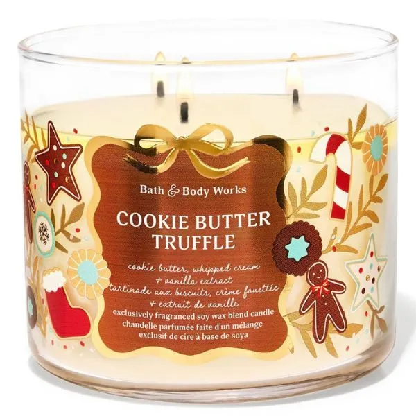 Nến Thơm Bath & Body Works Cookie Butter Truffle Candle 411g - Nến thơm - Vua Hàng Hiệu