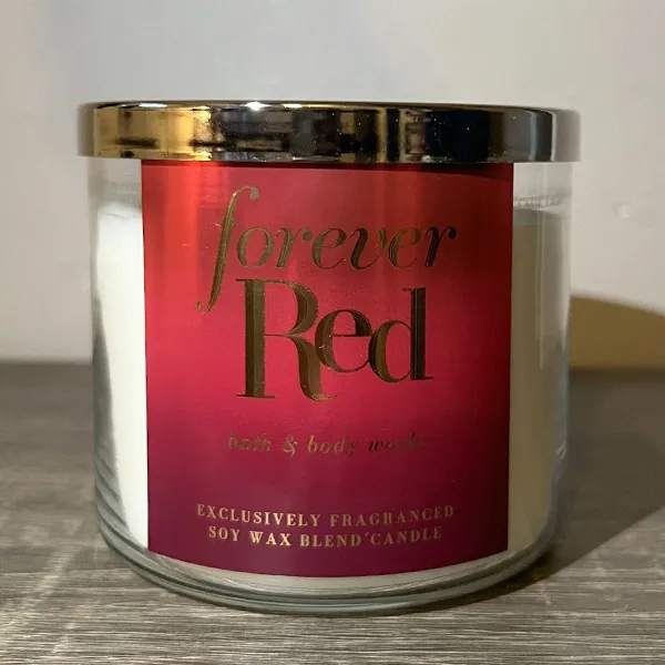 Nến Thơm Bath & Body Works Forever Red 3 Wick Candle 411g - Nến thơm - Vua Hàng Hiệu