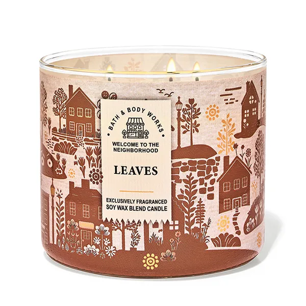 Nến Thơm Bath & Body Works Leaves Scented Candle 411g - Nến thơm - Vua Hàng Hiệu