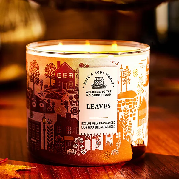 Nến Thơm Bath & Body Works Leaves Scented Candle 411g - Nến thơm - Vua Hàng Hiệu