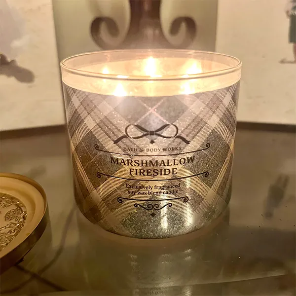Nến Thơm Bath & Body Works Marshmallow Fireside Scented 3 Wick Candle 411g - Nến thơm - Vua Hàng Hiệu