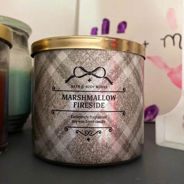 Nến Thơm Bath & Body Works Marshmallow Fireside Scented 3 Wick Candle 411g - Nến thơm - Vua Hàng Hiệu