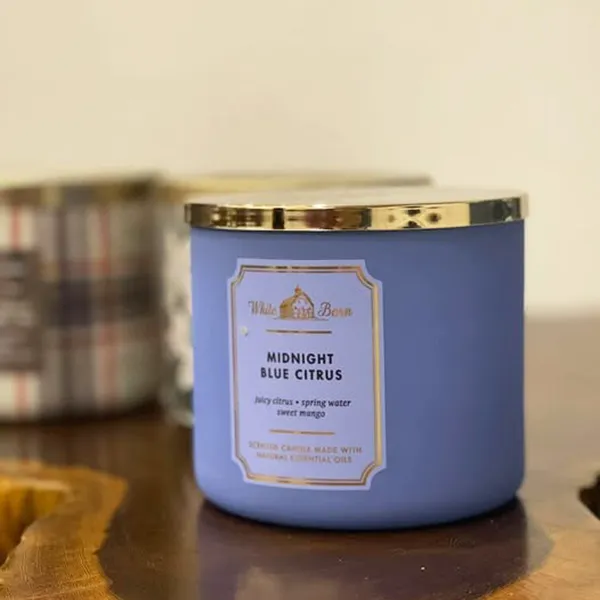 Nến Thơm Bath & Body Works Midnight Blue Citrus Candle 411g - Nến thơm - Vua Hàng Hiệu