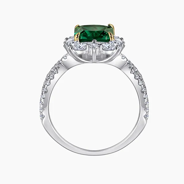 Nhẫn Nữ Kya Jewel Classic Glitzy SR127 Màu Bạc Phối Xanh - Trang sức - Vua Hàng Hiệu