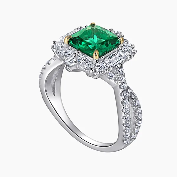 Nhẫn Nữ Kya Jewel Classic Glitzy SR127 Màu Bạc Phối Xanh - Trang sức - Vua Hàng Hiệu