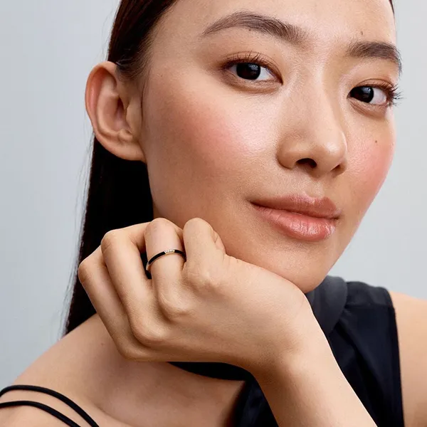 Nhẫn Nữ Pandora Me Black Enamel & Stones Ring 163686C01 Màu Vàng