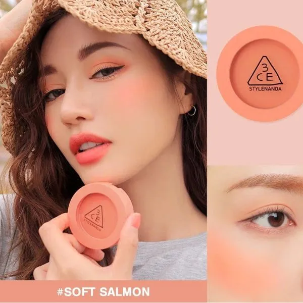 Phấn Má Hồng 3CE Face Blush #Soft Salmon Màu Cam Sữa - Trang điểm - Vua Hàng Hiệu