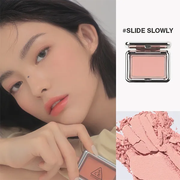 Phấn Má Hồng 3CE Face Blusher New Take #Slide Slowly Màu Hồng Cam Đào C_LĐN - Trang điểm - Vua Hàng Hiệu