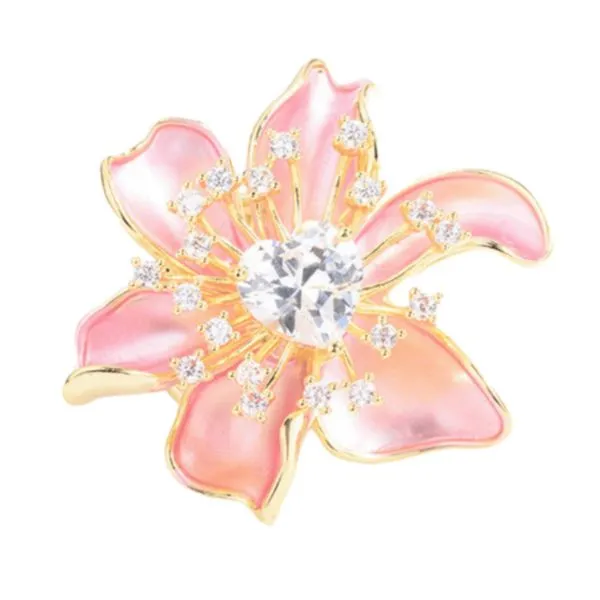 Pin Cài Áo Nữ Meri Sweet Flower BR841 Màu Hồng