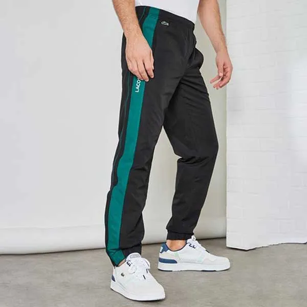 Quần Gió Nam Lacoste Contrast Side Panel Track Pants Màu Đen/Xanh Size 2 - Thời trang - Vua Hàng Hiệu