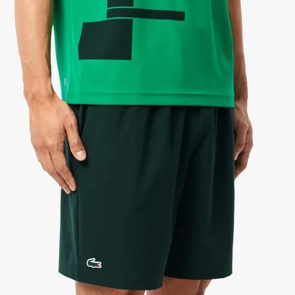 Quần Short Nam Lacoste Men's Tennis X Novak Djokovic Shorts GH7413-51 YZP Màu Xanh Lá Size 4