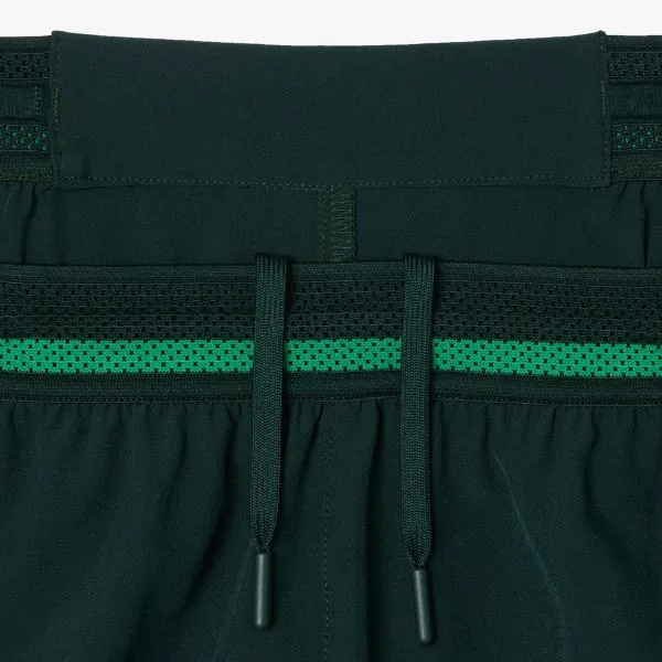 Quần Short Nam Lacoste Men's Tennis X Novak Djokovic Shorts GH7413-51 YZP Màu Xanh Lá Size 4