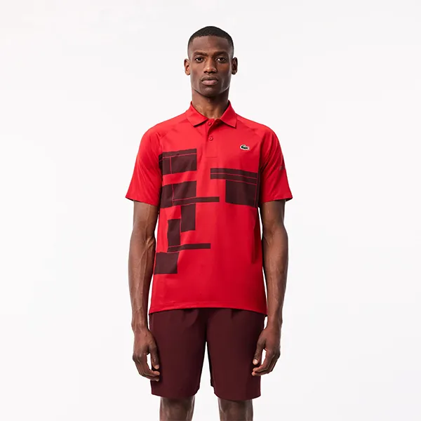 Quần Short Nam Lacoste Tennis Shorts x Novak Djokovic GH7413 51 BZD Màu Đỏ Mận Size 3