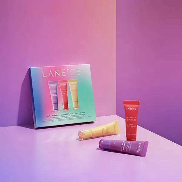 Set 3 Son Dưỡng Laneige On-The-Glow Lip Balm Trio