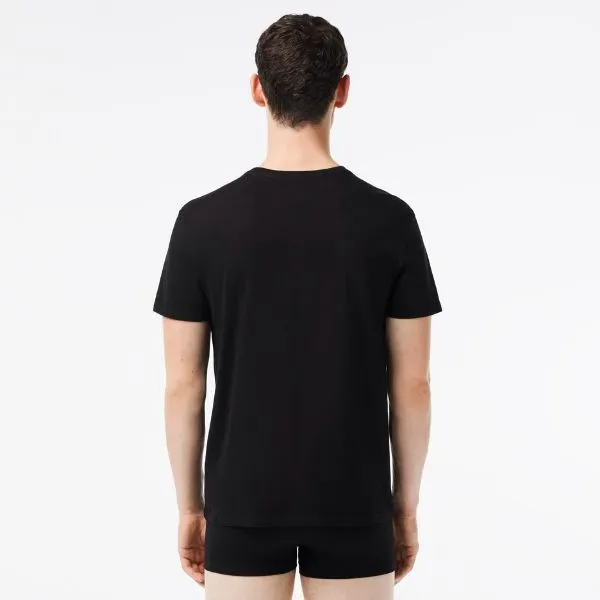 Set Áo Thun Nam Lacoste Men's 3-Pack Regular Fit Cotton Jersey T-Shirts TH3451 031 Màu Đen Size S - Thời trang - Vua Hàng Hiệu