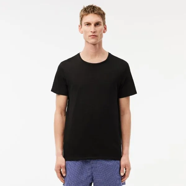 Set Áo Thun Nam Lacoste Men's 3-Pack Regular Fit Cotton Jersey T-Shirts TH3451 BXY Nhiều Màu (Trắng - Đen - Xám) Size XS - Thời trang - Vua Hàng Hiệu