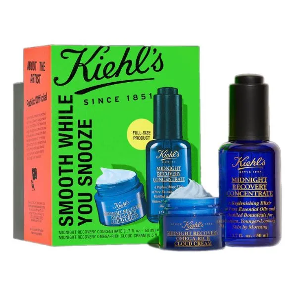 Set Dưỡng Da Kiehl's Smooth While You Snooze Gift Set 2 Món - Mỹ phẩm - Vua Hàng Hiệu
