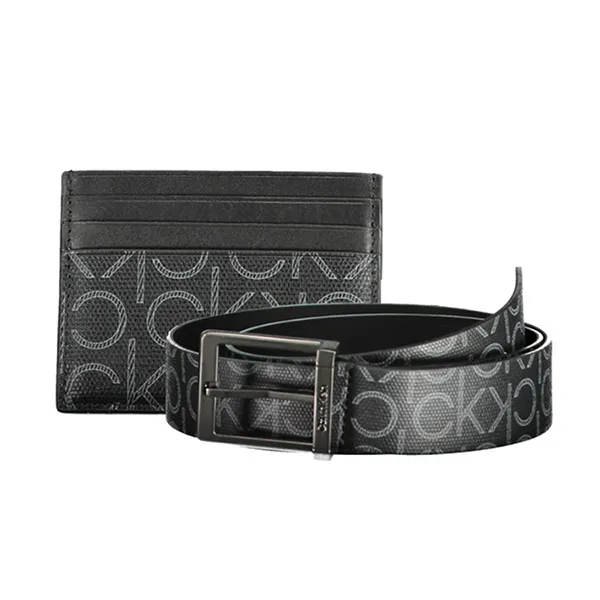 Set Thắt Lưng + Ví Nam Calvin Klein CK K50K507559_NERO_0IE Màu Đen - Thắt lưng - Vua Hàng Hiệu