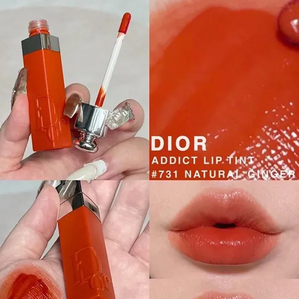 Son Dior Addict Lip Tattoo 731 Natural Ginger Màu Cam Đỏ