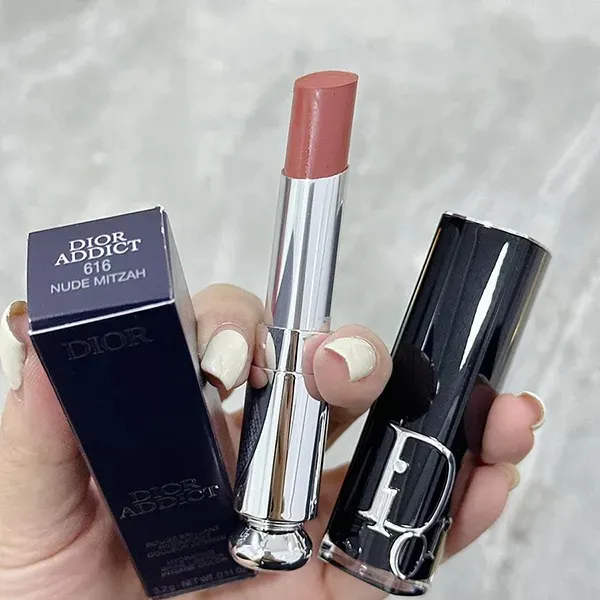 Son Lì Dior Addict Shine Refillable Lipstick 616 Nude Mitzah Màu Nude Đất