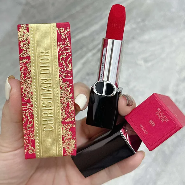 Son Dior Rouge Dior Limited Edition Lunar New Year 999 Màu Đỏ Tươi - Son Môi - Vua Hàng Hiệu
