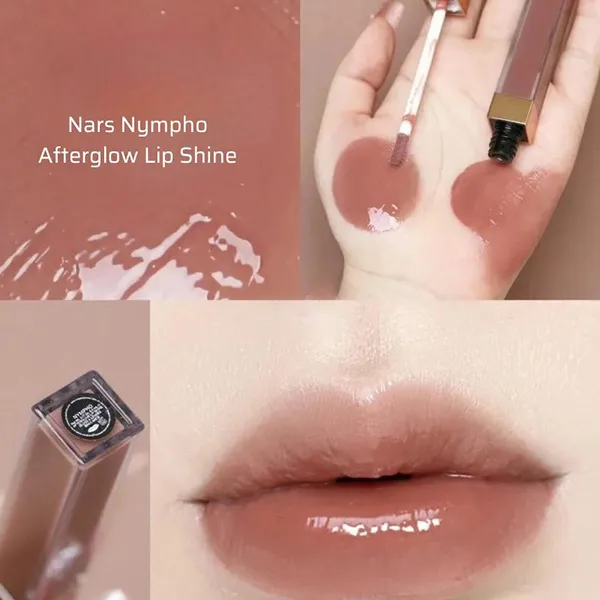 Son Dưỡng Nars Afterglow Lip Shine Gloss Lipstick 275 Nympho Màu Nâu Lạnh - Son Môi - Vua Hàng Hiệu
