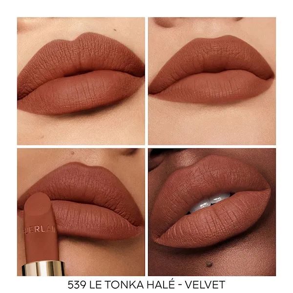 Son Guerlain Rouge G Velvet Warm Brown Refill Lipstick 539 Le Tonka Hale Màu Nâu Tây - Son Môi - Vua Hàng Hiệu