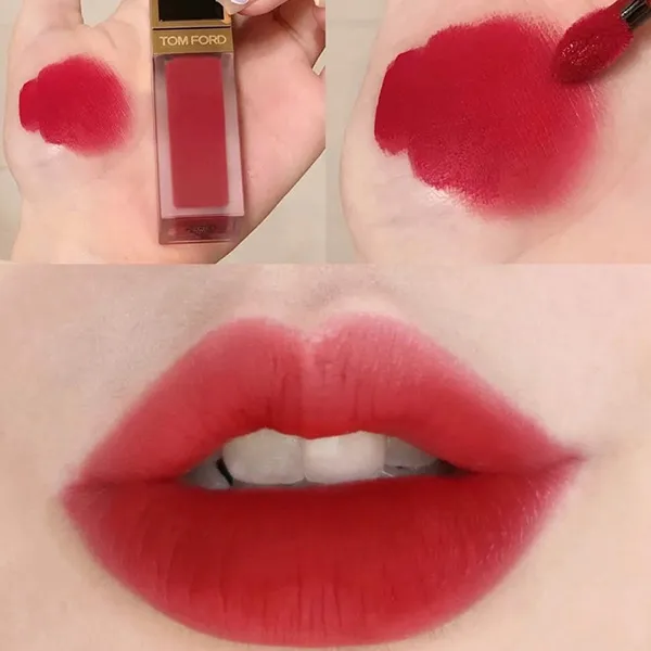 Son Kem Tom Ford TF Liquid Lip Luxe Matte 16 Scarlet Rouge Màu Đỏ Thuần 6ml