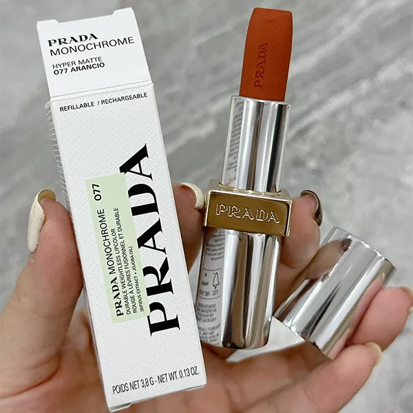 Son Prada Monochrome Hyper Matte 077 Arancio Màu Cam Cháy