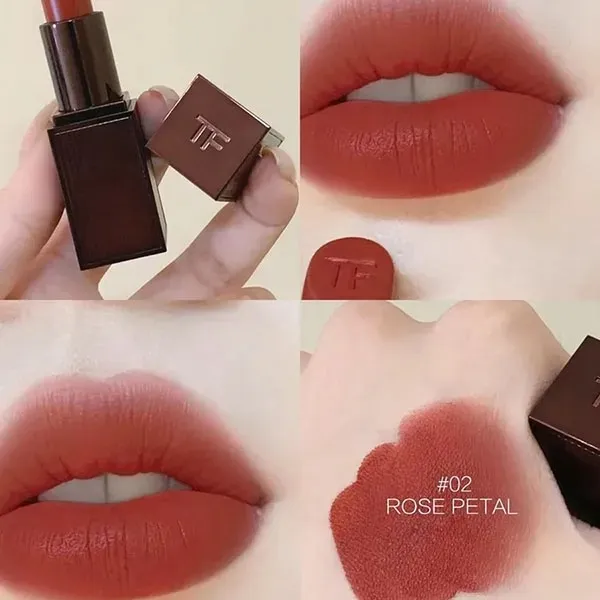Son Lì Tom Ford TF Lip Color Matte Limited Edition Lipstick 02 Rose Petal Màu Đỏ Đất - Son Môi - Vua Hàng Hiệu