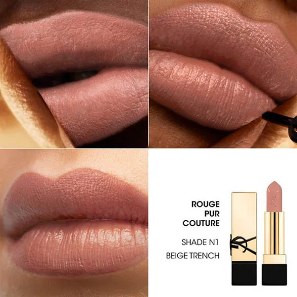 Son Yves Saint Laurent YSL Rouge Pur Couture N1 Beige Trench Màu Hồng Nude - Son Môi - Vua Hàng Hiệu