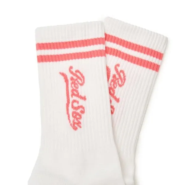 Tất MLB Varsity Cursive Boston Red Sox Socks 3ASOMV34N-43PKS Màu Hồng