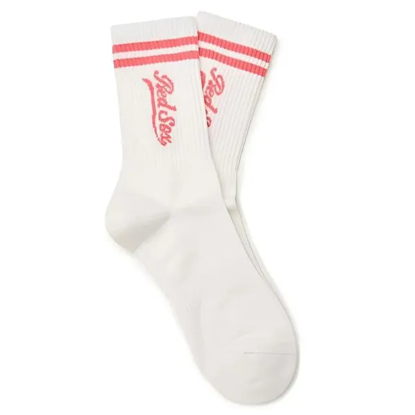 Tất MLB Varsity Cursive Boston Red Sox Socks 3ASOMV34N-43PKS Màu Hồng