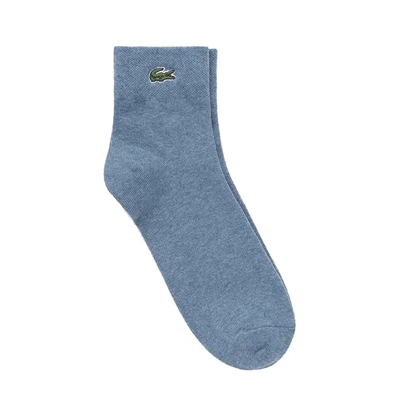 Tất Nam Lacoste Men's Basic Mid Calf Socks RA019E 54G HBP Màu Xanh Xám