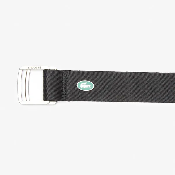 Thắt Lưng Nam Lacoste Engraved Rolling Buckle Grained Leather Belt RC4055 Màu Đen Size 110