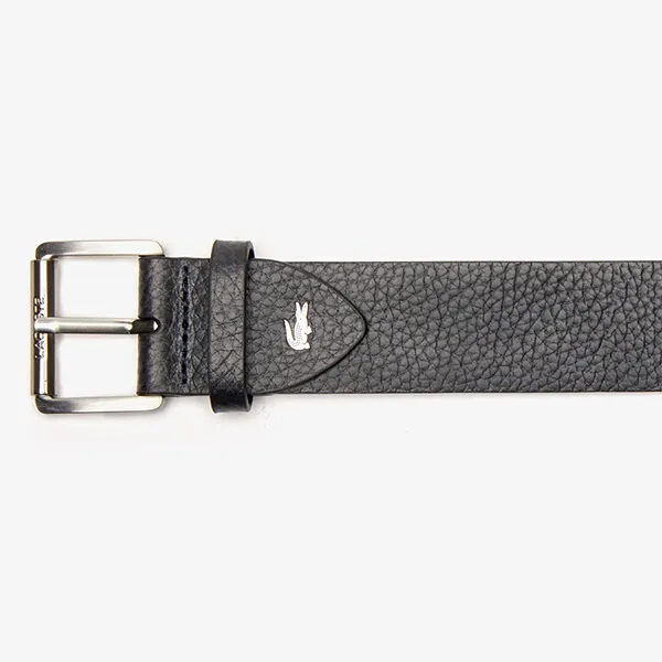 Thắt Lưng Nam Lacoste Men's Engraved Rolling Buckle Grained Leather Belt RC4007 Màu Đen Size 90
